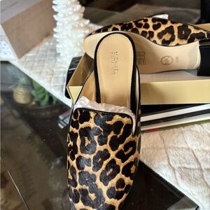 Michael Kors Leopard Print Mules